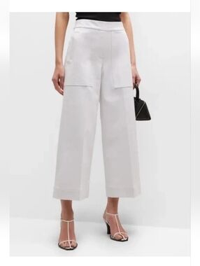 Spanx On-the-Go Cropped Wide Leg Pants  Classic White